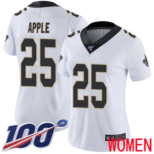 New Orleans Saints Limited White Women Eli Apple Road Jersey NFL Football #25 100th Season Vapor Untouchable Jersey->youth nfl jersey->Youth Jersey